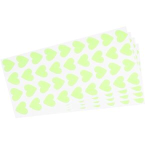 MECCANIXITY Glow in The Dark Tape Heart,0.8" 144 Glow Heart Sticker Green for Walls Parties Marking Decorations