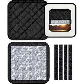 X-PREK RV Door Window Shade Cover-25" X 16" Foldable at Will Camper Sun Shade Waterproof Blackout Privacy Screen Window Cover Fits for Most RV 25 * 16