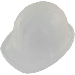 Windy City White Plastic Miner Construction Hard Hats Set of 12
