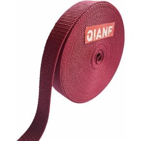 1 Inch Polypropylene Webbing 10 Yards Heavy Duty Thicken Poly Webbing Straps for Climbing DIY Crafts Belts Collars Outdoor Gear Repair, Black