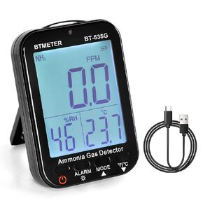 BTMETER BT-5800G Ammonia Gas Detector Sensor, Test for 0~100 PPM Nh3 Monitor Gauge with Temperature Humidity Tester