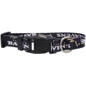 Littlearth Unisex-Adult NFL Baltimore Ravens Pet Collar, Team Color, Large