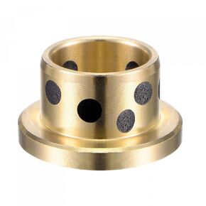 uxcell Flanged Sleeve Bearings 16mm Bore 20mm OD 15mm Length 26mm Flanged Dia 3mm Flange Thickness Wrapped Oilless Bushings Brass