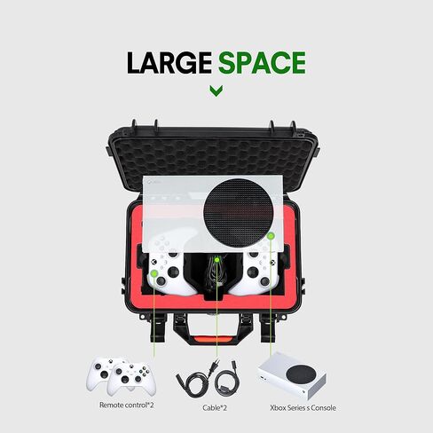 حقيبة حمل CENPIN لجهاز Xbox Series S، صندوق حمل صلب مقاوم للماء مع بطانة ناعمة لتخزين Xbox Series S وغيرها من الملحقات in Kuwait
