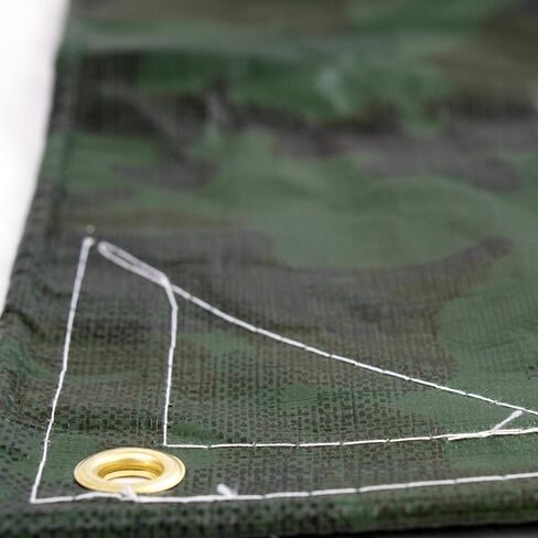 Watershed Innovations Heavy Duty Waterproof Camo Tarp - Reversible Camouflage/Green Tarp - 8x10 with UV Protection for Outdoor Camping RV Truck and Trailers in Kuwait