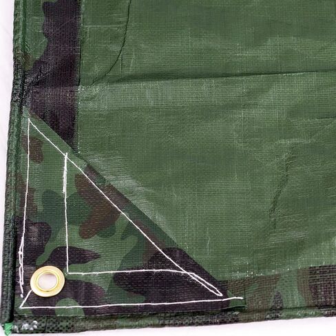 Watershed Innovations Heavy Duty Waterproof Camo Tarp - Reversible Camouflage/Green Tarp - 8x10 with UV Protection for Outdoor Camping RV Truck and Trailers in Kuwait
