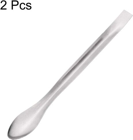 uxcell Micro Scoop 105mm Stainless Steel Reagent Sampling Lab Spoon Spatulas for Laboratory 2Pcs in Saudi Arabia
