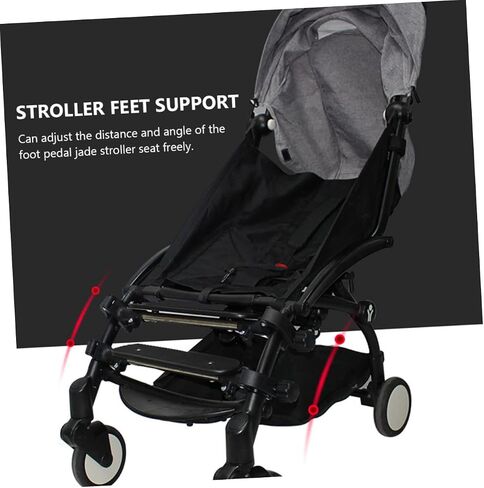 jojofuny Stroller Pedal Pushchair Extension Foot Rest Baby Stroller Footboard Baby Pram Footrest Stroller Foot Rest Baby Footrest Stroller Feet Extension Extend Iron Tube Umbrella Car in Saudi Arabia