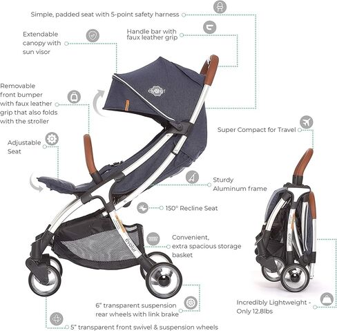 عربة الأطفال إيفولور فوغ، دينم in Kuwait