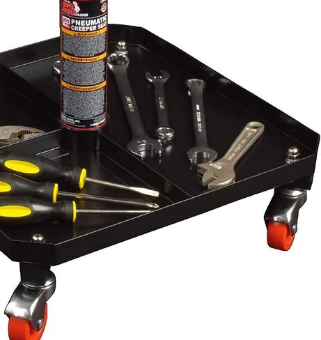 BIG RED TR6300-1 Torin Rolling Creeper Garage/Shop Seat: Padded Mechanic Stool with Tool Tray, Red in Saudi Arabia