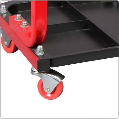 BIG RED TR6300-1 Torin Rolling Creeper Garage/Shop Seat: Padded Mechanic Stool with Tool Tray, Red in Saudi Arabia
