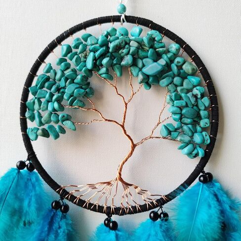 SOYUZU شجرة الحياة حلم الماسك حلم كبير الماسك لغرفة نوم الكبار سماوي حلم الماسك مع كريستال للأطفال بنين بنات الجدار شنقا زخرفة الحرف هدية in Kuwait