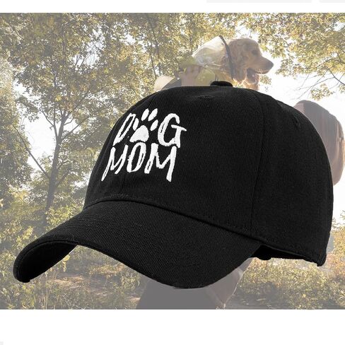 Lightbird Women's Embroidered Dog Mom Hat Adjustable Baseball Cap Washed Cotton Hat in Saudi Arabia