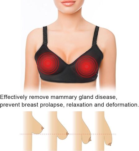 حمالة صدر كهربائية لتدليك الثدي من أنكرويو، جهاز تدليك الثدي القابل لإعادة الشحن عبر USB، جهاز تدليك للعناية بالثدي لمنع ترهل الثدي in Kuwait