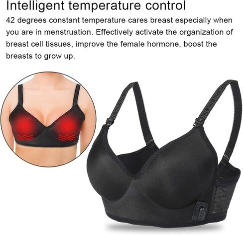 حمالة صدر كهربائية لتدليك الثدي من أنكرويو، جهاز تدليك الثدي القابل لإعادة الشحن عبر USB، جهاز تدليك للعناية بالثدي لمنع ترهل الثدي in Kuwait