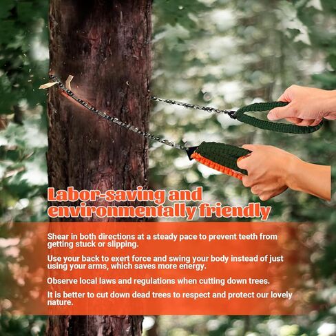 منشار الجيب - منشار جيب 36 بوصة مع 48 منشار بقاء للتخييم ثنائي الاتجاه، فولاذ 65 مليون، منشار سلسلة يدوية سريع قطع الخشب والأشجار، أفضل معدات النجاة في حالات الطوارئ للتخييم والمشي لمسافات طويلة في الهواء الطلق in Kuwait