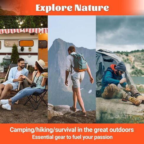 منشار الجيب - منشار جيب 36 بوصة مع 48 منشار بقاء للتخييم ثنائي الاتجاه، فولاذ 65 مليون، منشار سلسلة يدوية سريع قطع الخشب والأشجار، أفضل معدات النجاة في حالات الطوارئ للتخييم والمشي لمسافات طويلة في الهواء الطلق in Kuwait