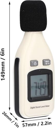 Orenic Decibel Meter, GM1351 Digital Sound Level Meter Backlight with LCD Display, Noise Measure Device for Home, Noisy Neighbor, Factory (9V 6F22 Square Battery Not Including) in Kuwait