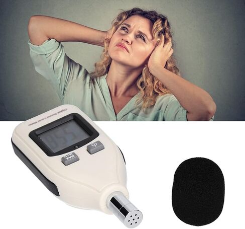 Orenic Decibel Meter, GM1351 Digital Sound Level Meter Backlight with LCD Display, Noise Measure Device for Home, Noisy Neighbor, Factory (9V 6F22 Square Battery Not Including) in Kuwait
