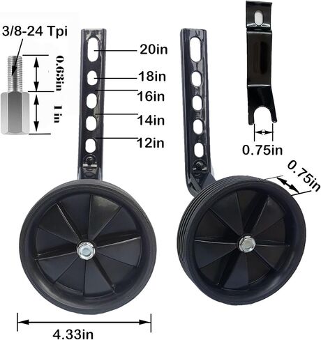 Gugou bike training wheels for 12 14 16 18 20 inch Variable Speed and Single Speed Kids Bike in Saudi Arabia