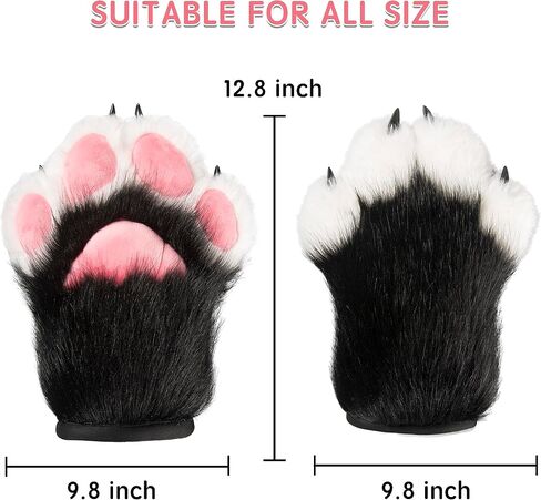 لها حفل تأثيري Fursuit باو قفازات فروي مخلب قفازات المدمج في ضغط اللعب زي اكسسوارات الحفلات للكبار in Saudi Arabia