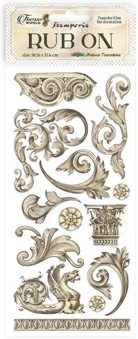 Stamperia International Sir Vagabond Fantasy World Huge Bundle: 12" x 12" Paper Pad + 12" x 12" Backgrounds Paper Pad + Die-Cuts + Ephemera + 4 Packs of Rub-Ons + Washi Pad in Saudi Arabia