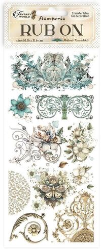 Stamperia International Sir Vagabond Fantasy World Huge Bundle: 12" x 12" Paper Pad + 12" x 12" Backgrounds Paper Pad + Die-Cuts + Ephemera + 4 Packs of Rub-Ons + Washi Pad in Saudi Arabia