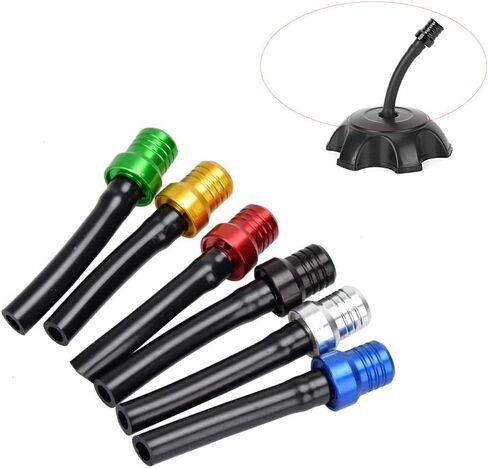 JZY Gas Cap Vent Tube With Valve Ball, Motorcycle Universal Dirt Bike Gas Cap Vent Breather Hose Tube for CRF YZF EXC Dirt Pit Quad Bike Atv - Red in Saudi Arabia
