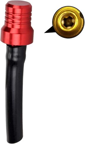 JZY Gas Cap Vent Tube With Valve Ball, Motorcycle Universal Dirt Bike Gas Cap Vent Breather Hose Tube for CRF YZF EXC Dirt Pit Quad Bike Atv - Red in Saudi Arabia