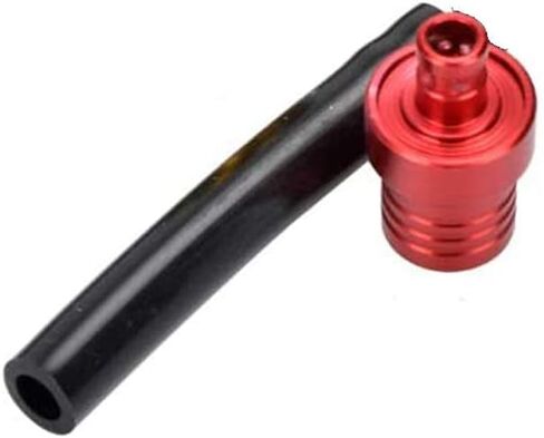 JZY Gas Cap Vent Tube With Valve Ball, Motorcycle Universal Dirt Bike Gas Cap Vent Breather Hose Tube for CRF YZF EXC Dirt Pit Quad Bike Atv - Red in Saudi Arabia