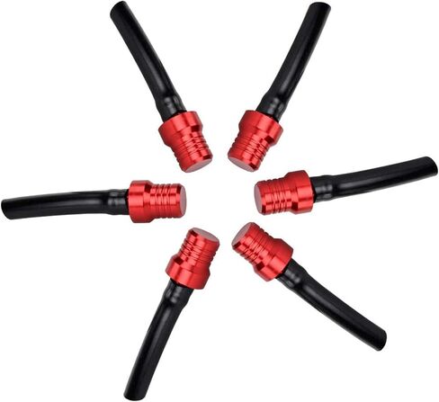 JZY Gas Cap Vent Tube With Valve Ball, Motorcycle Universal Dirt Bike Gas Cap Vent Breather Hose Tube for CRF YZF EXC Dirt Pit Quad Bike Atv - Red in Saudi Arabia