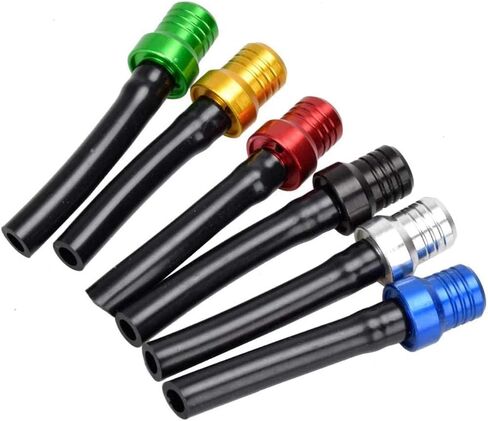 JZY Gas Cap Vent Tube With Valve Ball, Motorcycle Universal Dirt Bike Gas Cap Vent Breather Hose Tube for CRF YZF EXC Dirt Pit Quad Bike Atv - Red in Saudi Arabia