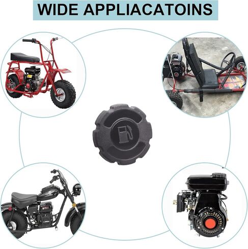 غطاء خزان وقود الغاز قطعتين لمحركات Baja 2.8HP 97cc Doodlebug MB165 & MB200 Mini Bike، Coleman CT200U، محرك Predator 79 Go Karts، محرك Hensim DB-30 Honda 4HP-13HP GX160 GX200، 168F، Dirt Bug in Kuwait