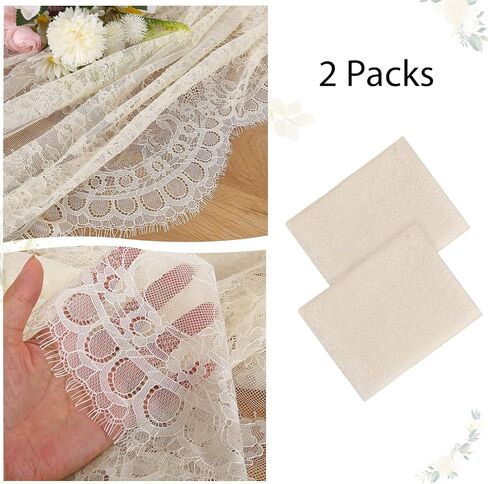 Fanqisi العاج الدانتيل مفرش المائدة 60x120 بوصة الكلاسيكية الزفاف الدانتيل مفارش المائدة تراكب غطاء طاولة الطرف لحفل الزفاف دش الاستقبال الجدول الديكور in Kuwait