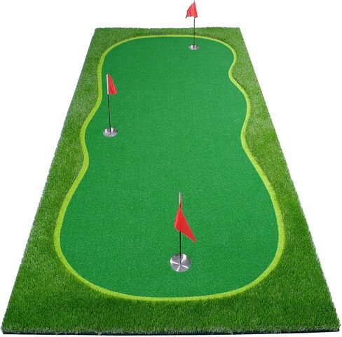 BOBURN Golf Putting Green/Mat-Golf Training Mat- Professional Golf Practice Mat- Green Long Challenging Putter for Indoor/Outdoor in Saudi Arabia