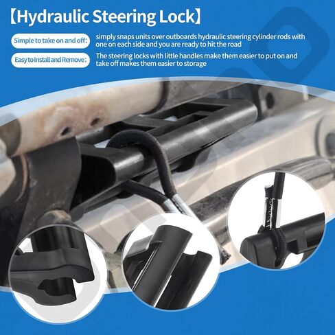 4" Steer Stop Outboard Hydraulic Steering Lock for Outboard Motor - (Come with a Pair of 4" Length Clips) Fits Most Steering Cylinder Rods On Outboard Engines (1) in Saudi Arabia