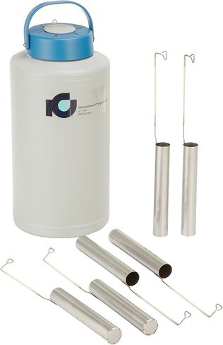 ثلاجة نيتروجين سائل من انترناشيونال كريوجينيكس LN2، سعة 10 لتر، 6 علب in Kuwait