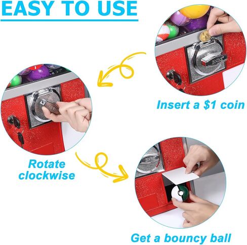 Ownsig Vending Machine for Business, Commercial Gumball Candy Prize Machine for 1.26''-1.97'' Ball, Vending Dispenser for Retail Store Amusement Park Mall (Need 1 Dollar Coins) in Kuwait