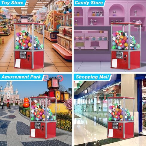 Ownsig Vending Machine for Business, Commercial Gumball Candy Prize Machine for 1.26''-1.97'' Ball, Vending Dispenser for Retail Store Amusement Park Mall (Need 1 Dollar Coins) in Kuwait