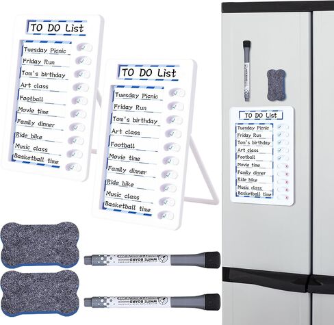 XLSXEXCL 2 Pieces to Do List Board, Checklist Board Chore Chart Slider My Chores Slider Chart Chores Chart Erasable for Kids for Refrigerator, Wall, Desk in Saudi Arabia