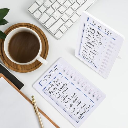 XLSXEXCL 2 Pieces to Do List Board, Checklist Board Chore Chart Slider My Chores Slider Chart Chores Chart Erasable for Kids for Refrigerator, Wall, Desk in Saudi Arabia