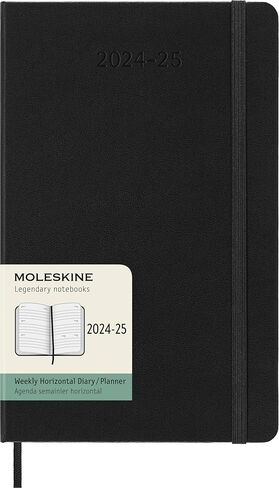 Moleskine Classic 18 Month 2024-2025 Weekly Horizontal Planner,Hard Cover, Large (5" x 8.25"), Black, 208 pages in Saudi Arabia