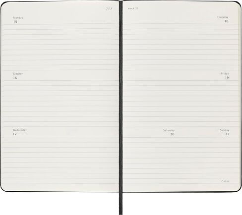 Moleskine Classic 18 Month 2024-2025 Weekly Horizontal Planner,Hard Cover, Large (5" x 8.25"), Black, 208 pages in Saudi Arabia