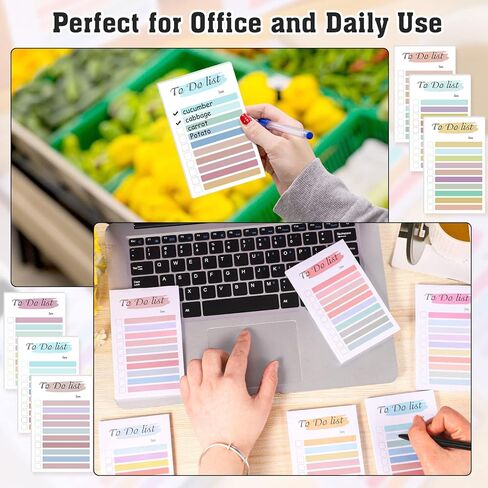 6 Packs to Do List Notepad,300 Sheets 3"x5 to Do List Sticky Notes Memo Pad Candy Color to Do Sticky Notes for Teachers Coworkers Office Supplies in Kuwait
