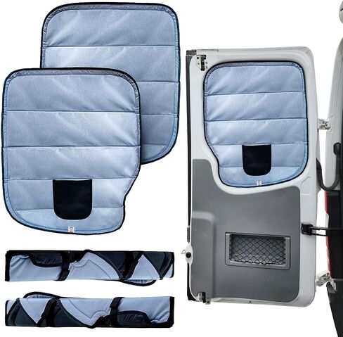 Living in a Bubble Insulated Blackout Rear Window Covers for Mercedes Benz Sprinter - Vanlife Must Have Accessories, and Van Life Essentials (Pair) (Sprinter 2007-2018 (NCV3)) in Saudi Arabia