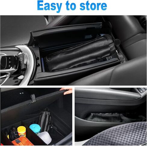 مظلة واقية من الشمس للزجاج الأمامي لمعظم المركبات، غطاء مظلة سيارة مطور لعام 2024 مقاس 50 بوصة × 26 بوصة مع مقبض مضاد للخدش، حماية كاملة من الأشعة فوق البنفسجية للزجاج الأمامي للزجاج الأمامي والخلفي، أسود in Kuwait