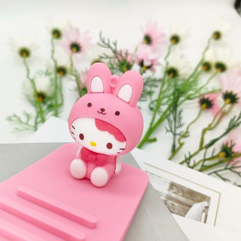 حامل هاتف Fa-Doara Cute Kitty للمكتب وحزام معصم مطرز للفتيات، حامل الهاتف الخلوي سطح المكتب متوافق مع جميع الهواتف المحمولة، ملحقات الهاتف قاعدة الهاتف المحمول in Saudi Arabia