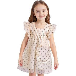 ROYLAMP Toddler Girls Tulle Party Dress Ruffled Vintage Flower Dress for Kids Elegant Sleeveless Wedding Dresses in Kuwait