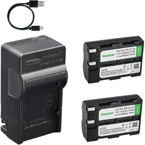 Kastar AC & USB-C Battery Charger, Compatible with Nikon EN-EL3, EN-EL3a, MH-18, MH-18a, MH-19, for Nikon D50, D70, D70s, D100, D100 SLR Cameras in Kuwait