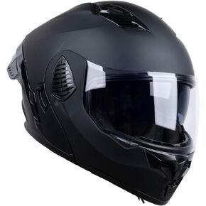Full Face Modular Motorcycle Helmets for Adults (Matt Black/Red, Medium) in Saudi Arabia